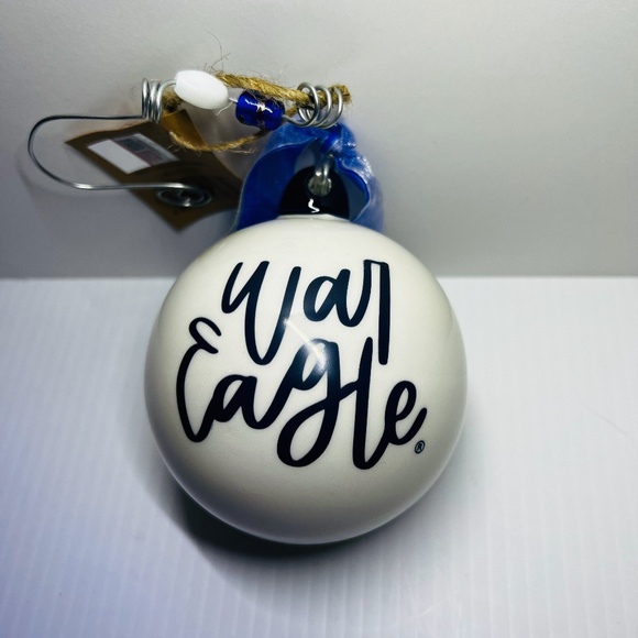 Auburn University War Eagle Christmas Ornament Glory Haus Kalyn Dunks Porcelain - Picture 8 of 16